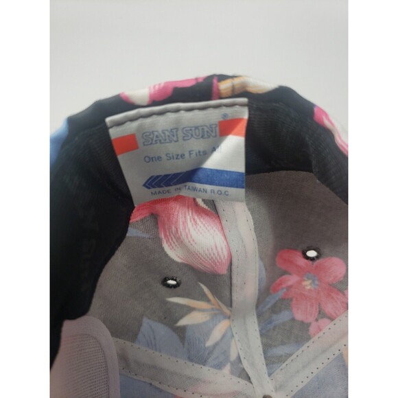 San Sun Vintage Sun Land Beef Co Hawaiian Print Snapback Hat Braided Cord NOS - Picture 14 of 14